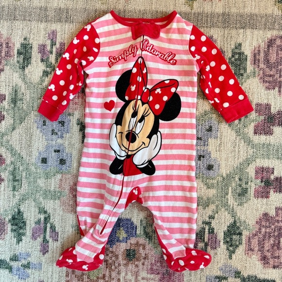 Disney Minnie Mouse Simply Adorable Footed Pajamas - Picture 4 of 7
